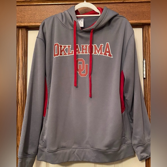 Russell Athletic Other - Russell Athletic Oklahoma OU Sooners Gray and Red Men's Hoodie Sz L